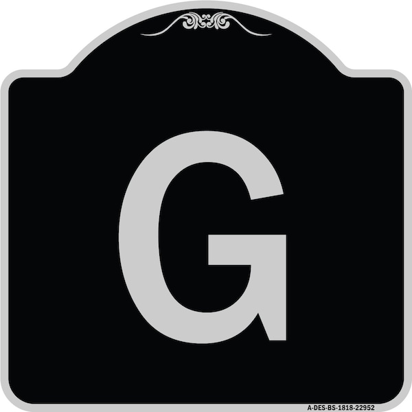 Sign with Letter G Heavy-Gauge Aluminum Architectural Sign, 18" x 18", BS-1818-22952